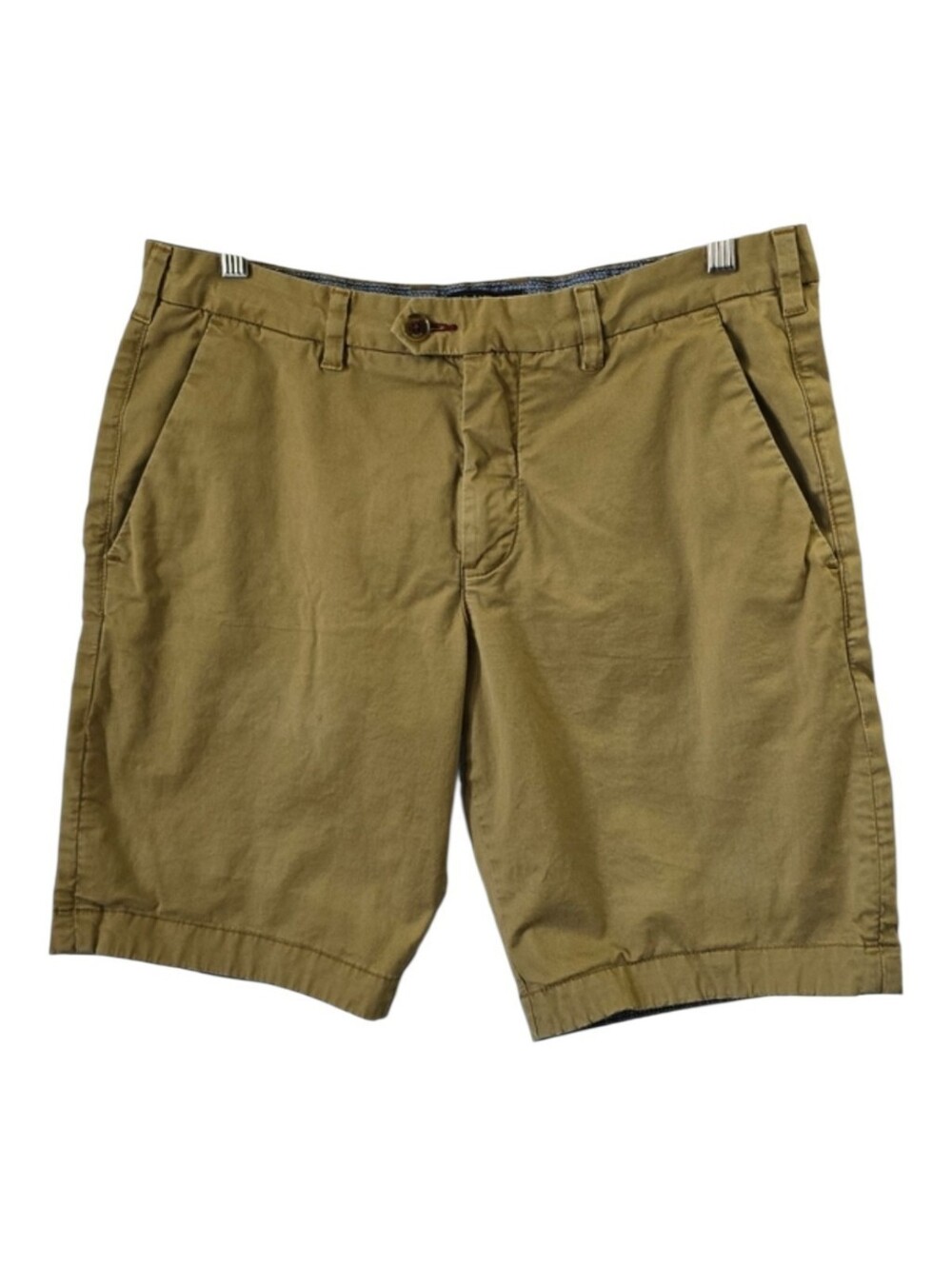 Ted Baker Men's Tan Flat Front Casual Shorts Pockets Classic Golf Preppy Sz 34R